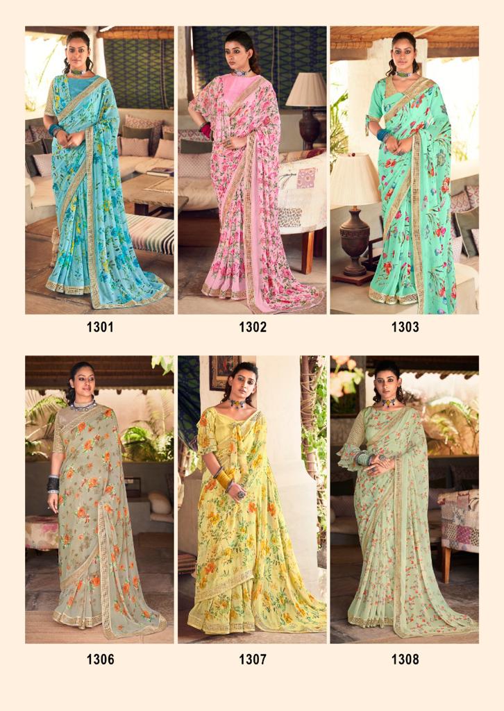 Kashvi Madhuri Latest Designer Ethnic Wear Georgette Saree Collection